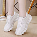 Women's white sneakers - 2025 spring new arrivals: versatile chunky sole shoes for students, korean style, ins & harajuku inspired athletic skate shoes