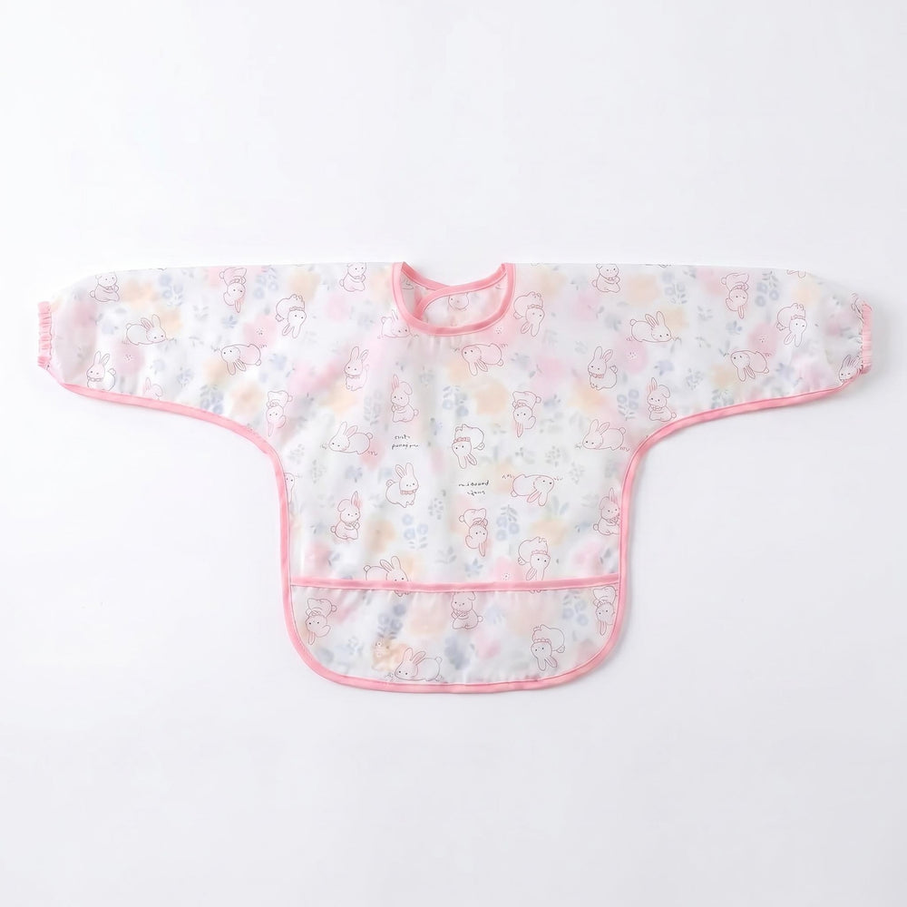 Kidslong sleeveswaterproof smock eating bib infant anti-dirty clothing food supplement apron children's painting waterproof rice pocket