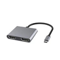 Dedicated type-c expansion dock for laptops, tablets, and phones - dual hdmi high-definition display adapter with screen mirroring