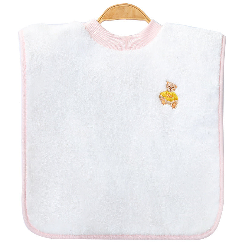 Babibele kids' washcloth & brushing bib - pure cotton waterproof baby bib/towel for spitting up & drool