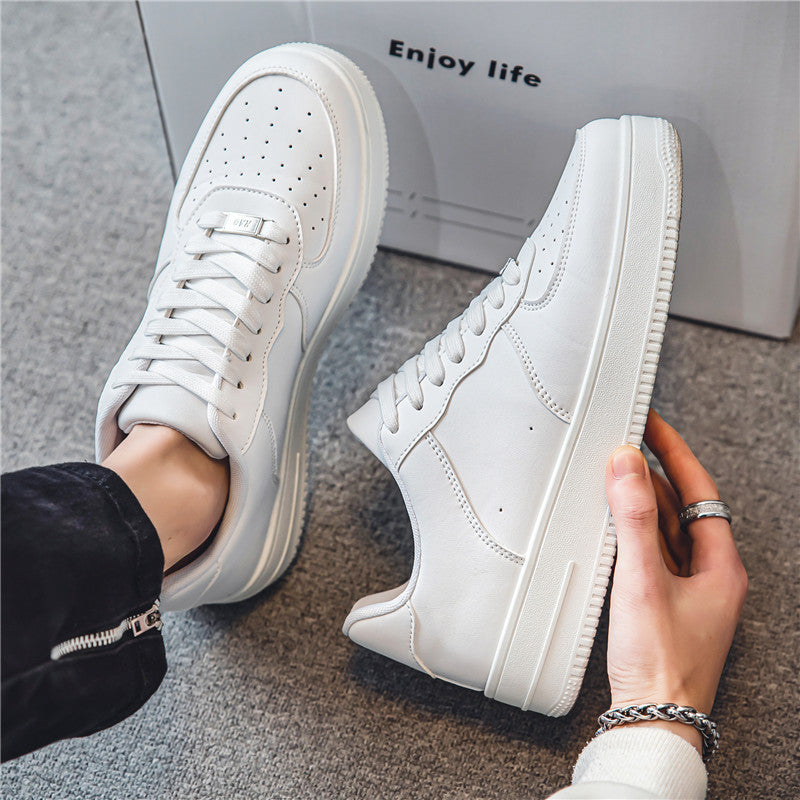 2026 spring men's new breathable air force 1 white sneakers - classic, versatile, casual student athletic shoes, trendy skate shoes
