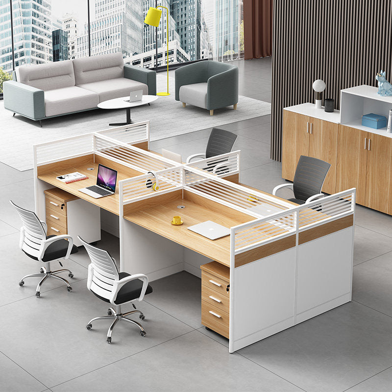 Saint li office desk and chair set - minimalist modern office partition desk for 2/4/6 people - computer desk