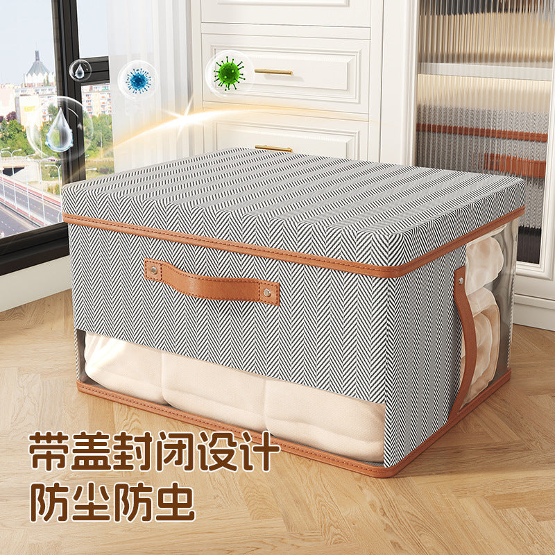 New heaven and earth cover storage box large capacity folding clothes storage finishing household kitchen cabinet storage box sorting artifact