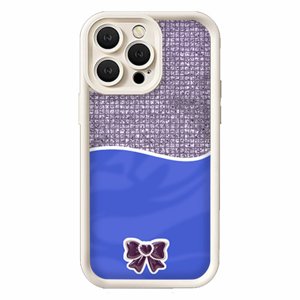 Custom painted phone case - cartoon design for iphone 16, solid color apple 15, diamond sand diy phone 14 soft case