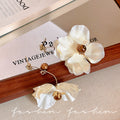 Super fairy frenchretro flower tassel earrings for women classysenseniche styleelegant gentle seaside holiday style earrings