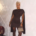 Q25ds070 new african women's fashion: sexy off-the-shoulder mini dress - premium quality, high-end nightclub style