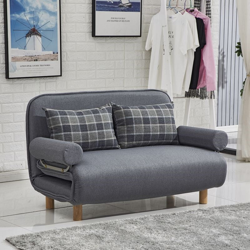 Foldable and detachable washable small apartment living room minimalist modern double/single multifunctional cat paw leather sofa bed - free shipping