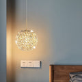 Bedroom bedside pendant light  new french light luxury high-end crystal small pendant lamp creative art decorative light