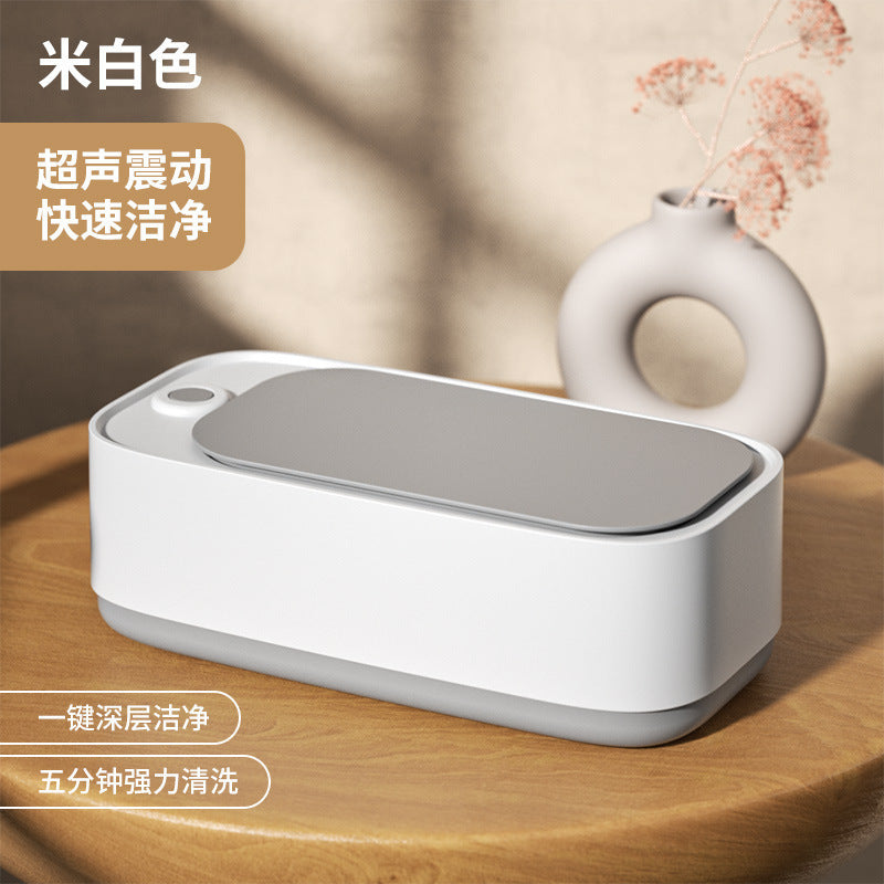 Ultrasonic cleaning machine - home use: cleans glasses, contact lenses, cases, and braces. automatic & manual modes