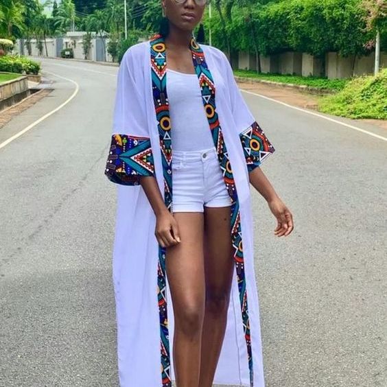 6129 Cross-border  supply summer new women's skirt African printed cardigan jacket spot sales worker