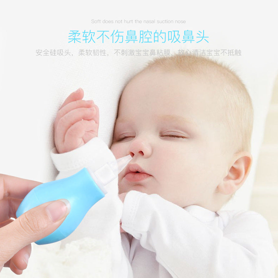 English Card Baby Nose Suction Baby Hand Pump Silicone Nose Suction Infant Snot Cleaner Wholesale