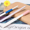 Straight handle retractable eyebrow razor - women's anti-scratch eyebrow trimmer with comb - safe for beginners - wholesale beauty tool