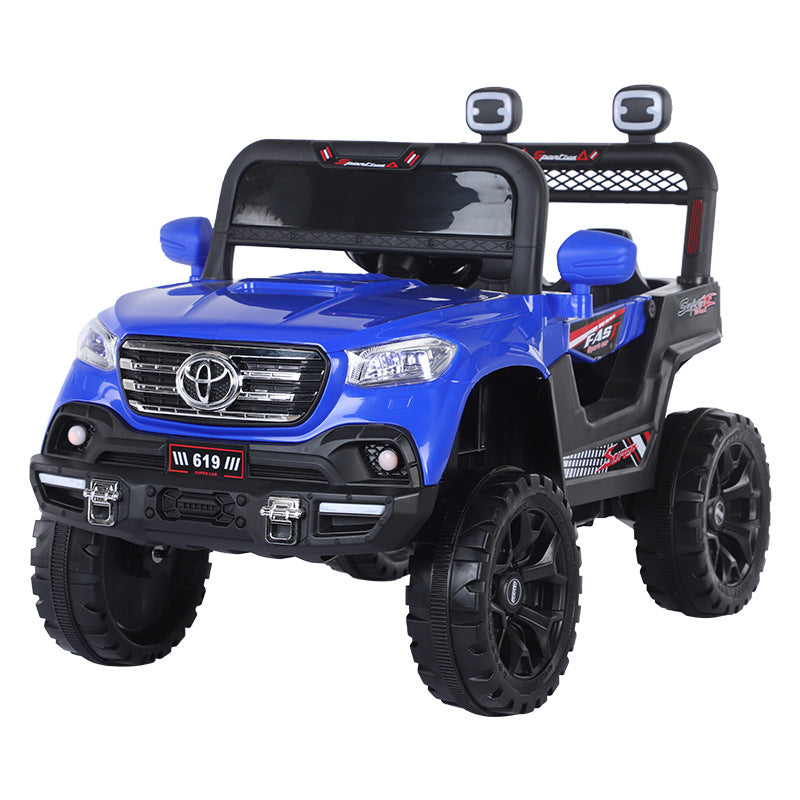New four-wheel dual-drive children's electric remote control car off-road vehicle battery car double children's electric car