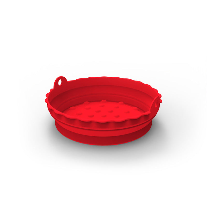 Cross-border foldable air fryer special pad silicone baking tray tray multi-functional silicone barbecue pad high temperature resistance