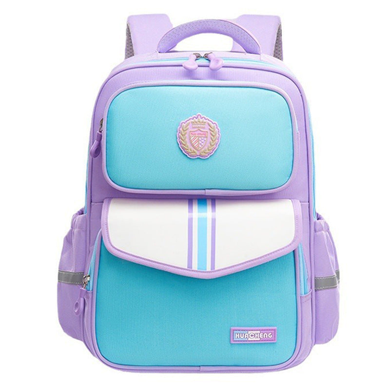 foreign trade schoolbag british style girl kids backpack to reduce the burden of spine protection primary school student schoolbag wholesale