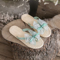 Women's flip-flops summer outdoor wear fashion non-slip beach thong sandals ins style seaside bowknot flip-flops