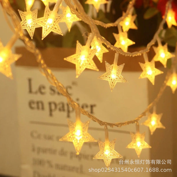 Star lights led outdoor camping atmosphere colorful lights night market stall Christmas wedding decoration flashing lights