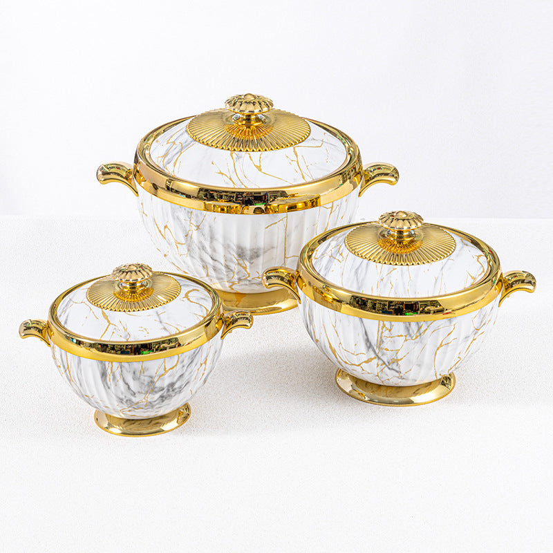 European-style light luxury lunch box food warmer colorful storage pot insulated lunch container