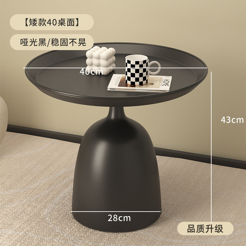 Influencer-approved iron side table - mini coffee table, bedside table, minimalist modern small round table, living room storage shelf