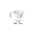 Simple stylish ceramic rice bowl for home restaurant embossed ceramic bowl dessert bowl high-looking classy tableware bowl