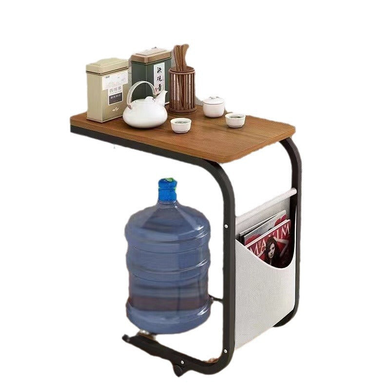 Bedside table movable storage rack bedroom bedside table for home living room coffee table trolley sofa side table small table