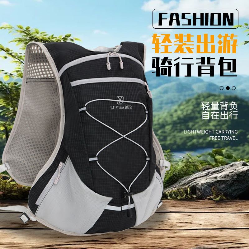 Cross-border hot-selling sports backpack, multi-functional, lightweight cycling, water bag, breathable, anti-splashing, wear-resistant running backpack