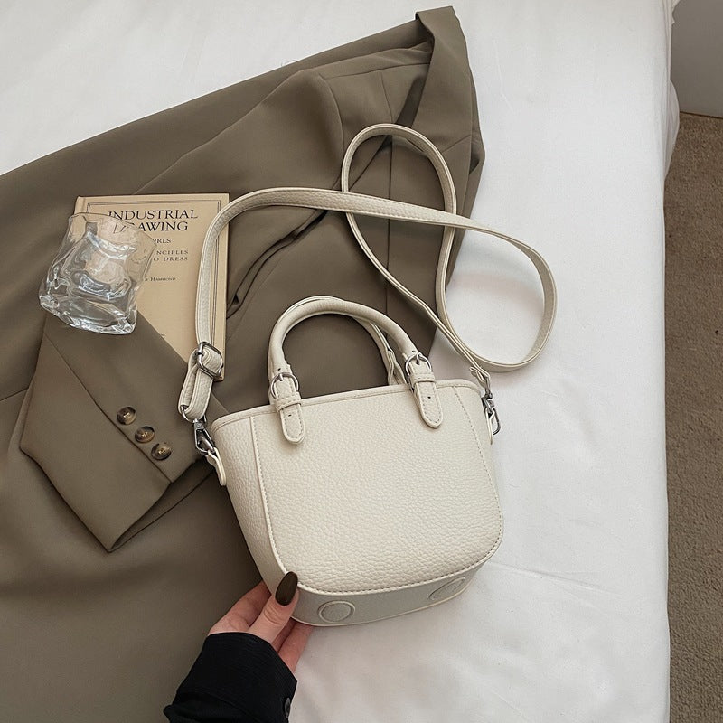 Foreign order advanced sense simple portable small bag women's 2025 new foreign style shoulder bucket bag commuter messenger bag