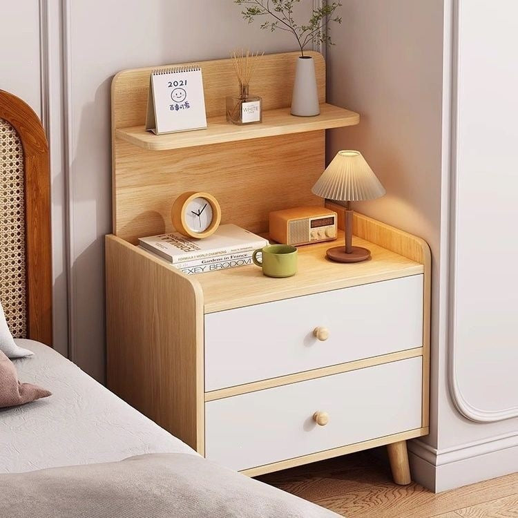 Multifunctional bedside table can hold table lamps, books, bedroom storage cabinets, rental houses, simple assembly, space-saving bedside cabinets