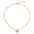 Wholesale bowknot necklaces - new european and american cross-border jewelry, niche light luxury necklaces, simple and versatile alloy pendants for women