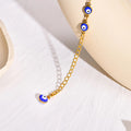 European and american cross-border jewelry stainless steel devil's eye anklet for women gold adjustable palm pendant anklet light luxury