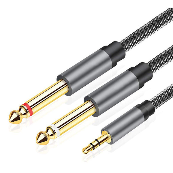 3.5 to double 6.5/6 two cores one point two audio cable electronic organ computer mobile phone mixer cable