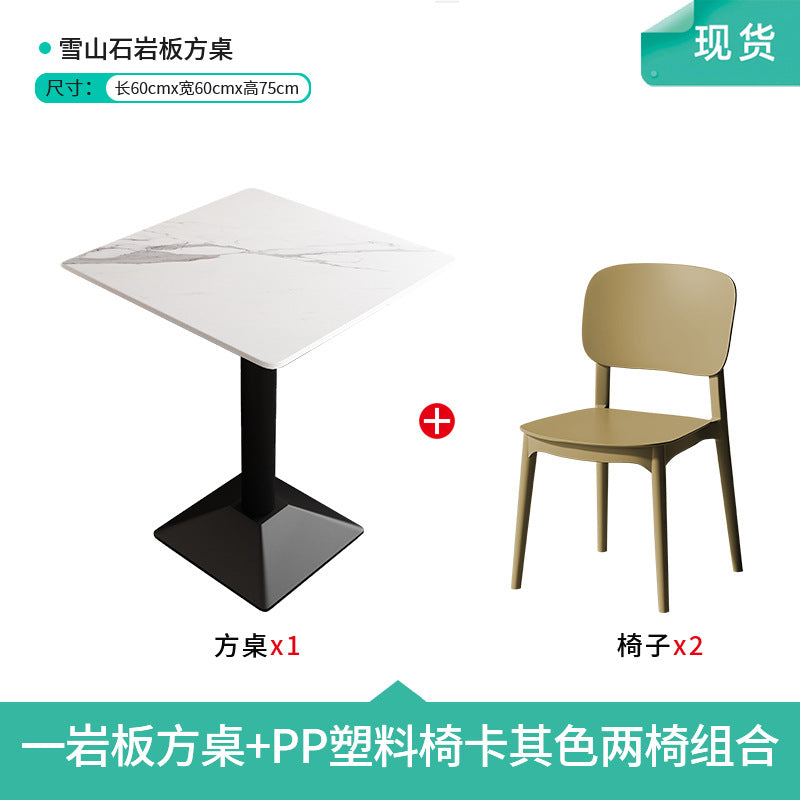 Company staff canteen dining table and chairs student canteen snack bar combination catering commercial 4 staff school restaurant