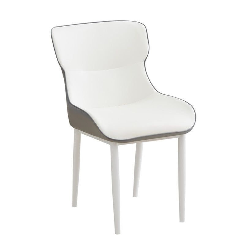 Leather light luxury dining chair - direct from the manufacturer. carbon steel frame, casual chair, customizable in multiple colors, ideal for hotel reception areas