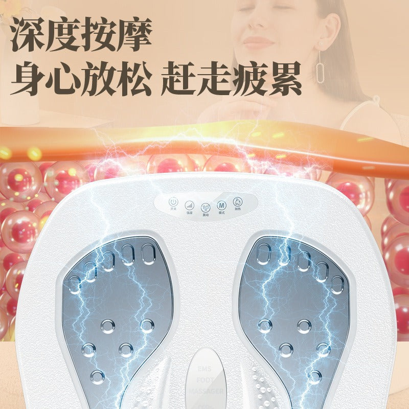 Pulse foot massage machine cross-border foot pad vibration multi-functional leg beauty machine hot compress fully automatic foot bottom massager