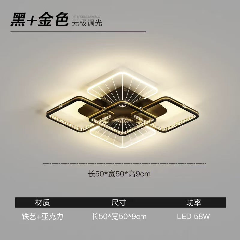 2025 new atmospheric light luxury living room light ceiling light master bedroom lighting combination whole house package simple and modern