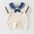 Summer infant clothes newborn full month hundred days 0-2 years bodysuit preppy style letter fake two-piece short romper