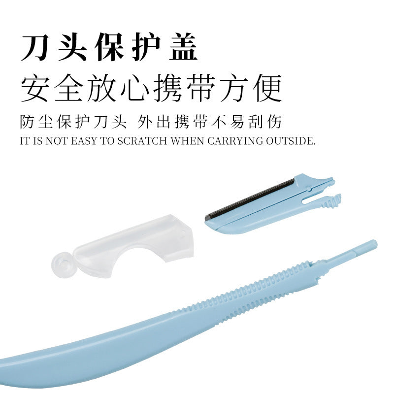 Shurmei straight handle eyebrow razor - women's replacement blades, safe & scratch-resistant, wholesale beauty tool