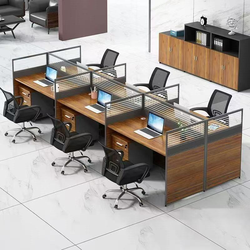 Casual office desk workstation partition screen position table four-person partition casual modern combination computer desk paint-free