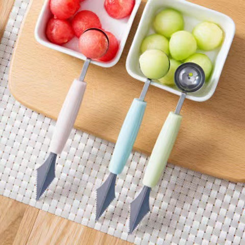 Watermelon ball digging spoon fruit divider household creative stainless steel multi-functional fruit ball digging device watermelon digging device
