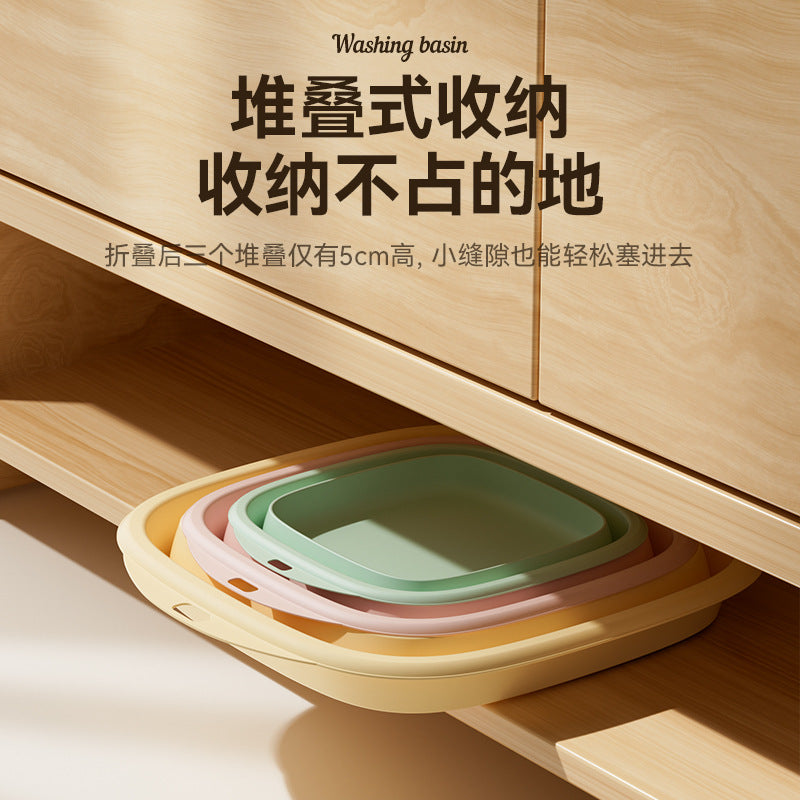 Collapsible wash basin - portable travel, student dorm, home use, maternity, baby laundry, large foot soak basin