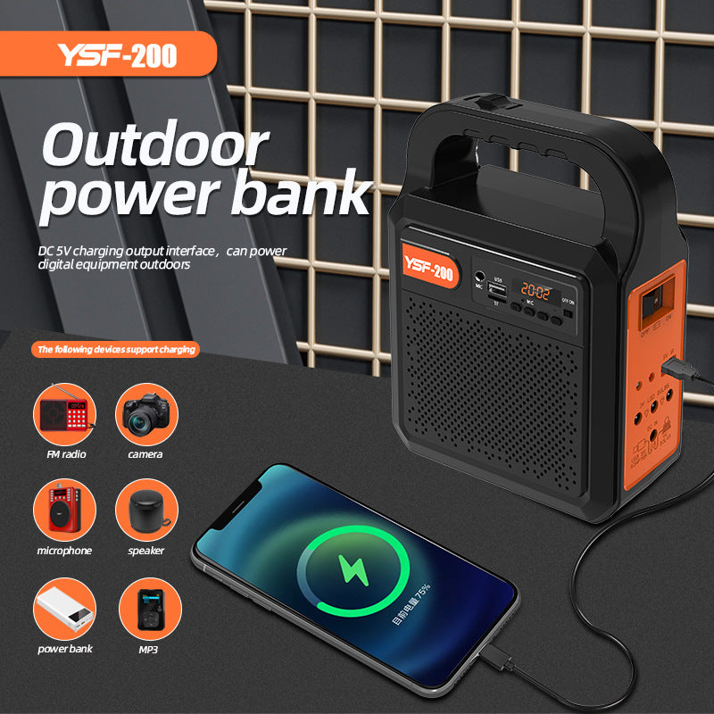 YSF Z00 Solar Bluetooth Speaker Outdoor Light Camping Light Charging Emergency Lighting Tent Light Long Battery Life