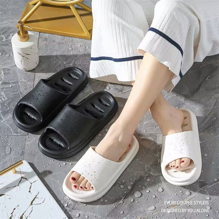 Men's bathroom slippers - indoor/outdoor shower slippers, leak-proof, couple's dry & wet use, home & household slides