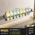 Stainless steel suction cup slipper rack bathroom organizer extendable shelf toilet wall mount organizer