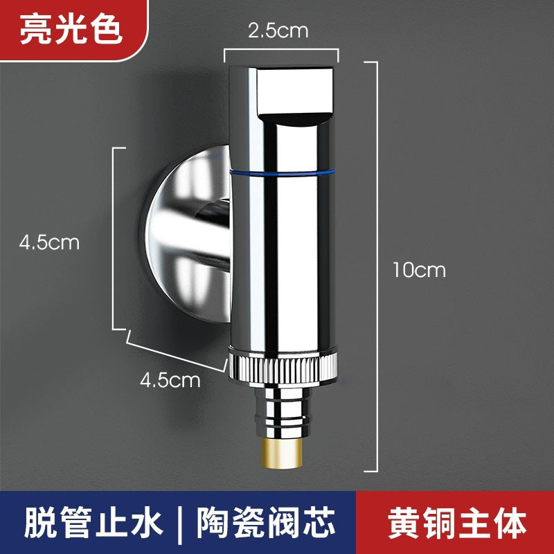 Special for automatic water stop valve for faucet of all-copper washing machine, snap-on water nozzle joint, drum automatic 4 points universal