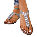 sourcing:  new women's flat sandals - plus size, braided, fashionable roman style, sizes 36-43, beach sandals