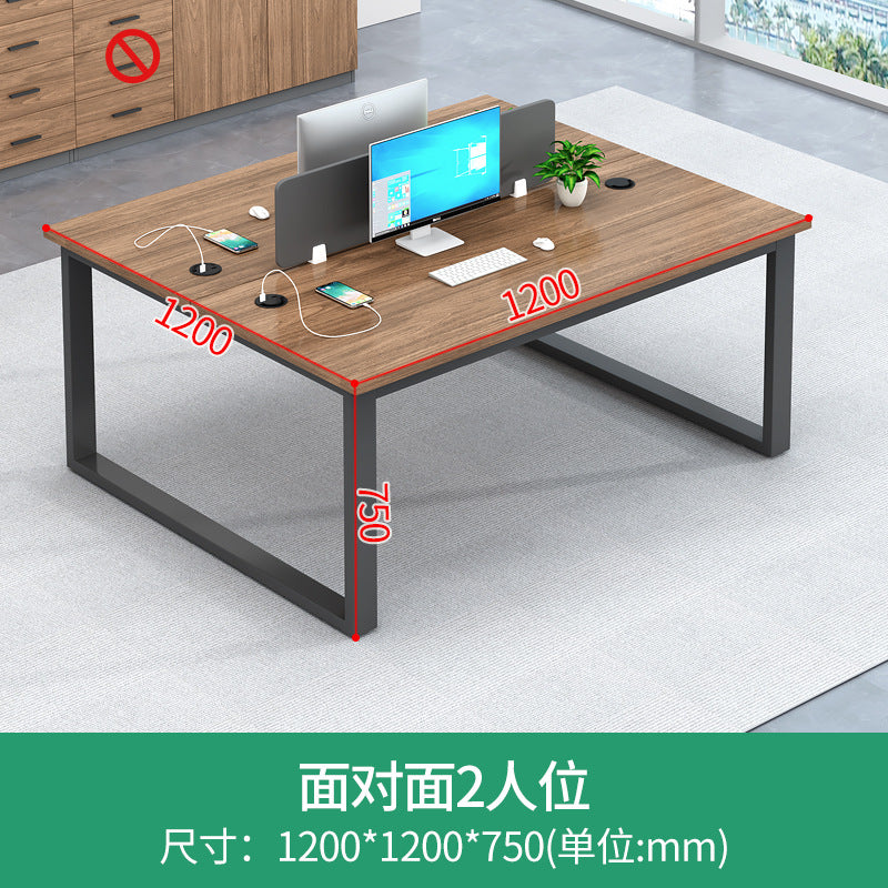 Employee desk set, 4-seat open modern office desk and chair combination, 2/6 person e-commerce workstation