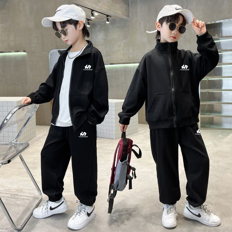 Boys' fall outfit set  new style: stylish and trendy two-piece tracksuit for older kids and teens - perfect for making a statement