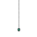 Women's heart-shaped slide chain necklace with detachable heart o-ring, gold cuban chain, and sparkling crystal pendant, adjustable