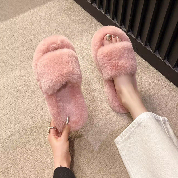 Influencer-approved fuzzy slippers for women - new autumn 2023 collection: fairy-tale style, soft sole, comfortable for home, plus size available, perfect for pregnancy
