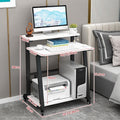 Double-layer desktop computer desk simple small for home mini movable desk bedroom single small apartment computer table